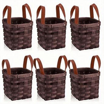 Small Wicker Baskets Empty Easter Gifts Basket 6 pc
