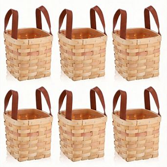 Small Wicker Baskets Empty Easter Gifts Basket 6 pc