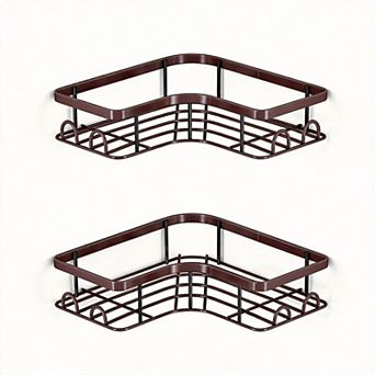 Corner Shower Caddy Adhesive Organizer 2 Pack
