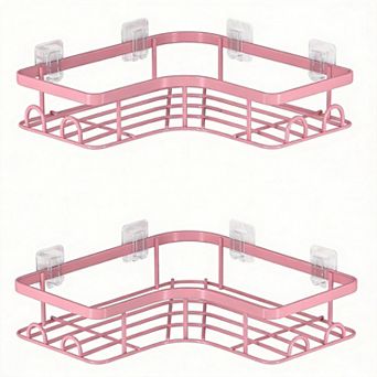 Corner Shower Caddy Adhesive Organizer 2 Pack