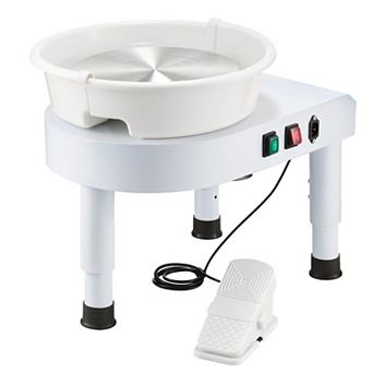 Electric Pottery Wheel for Home and Classroom Use with Lift-Top Table and Tool Set