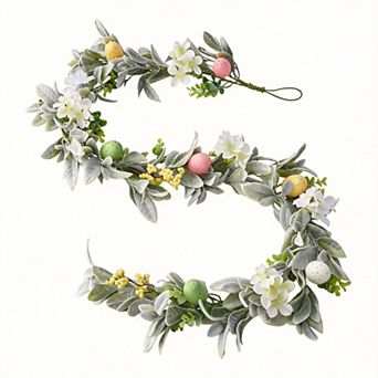 6Ft Easter Garland Spring Pastel Artificial Flower Home Decor