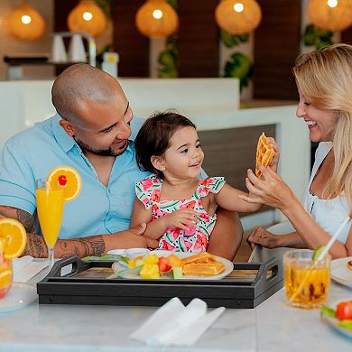 2 Pack Breakfast In Bed Tray with Folding Legs and Handles - Perfect for Adults and Kids