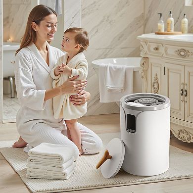 Towel Warmer Bucket for Bathroom with Adjustable Temperature, Timer, and Safety Lock