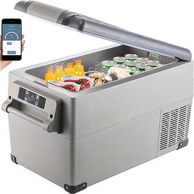 Portable Car Refrigerator Freezer with Compressor Cooling and Digital Display