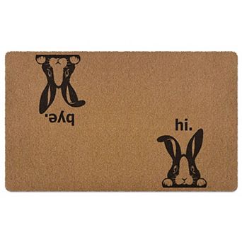 Funny Easter Bunny Welcome Door Mat Entryway Decor 17"x30"