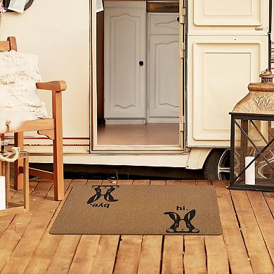 Funny Easter Bunny Welcome Door Mat Entryway Decor 17"x30"
