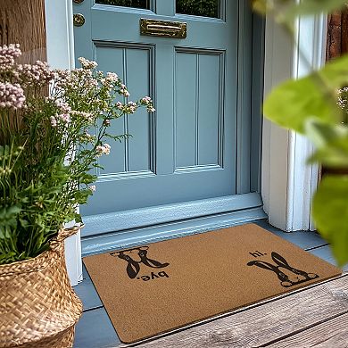 Funny Easter Bunny Welcome Door Mat Entryway Decor 17"x30"
