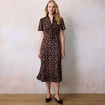 Women's LC Lauren Conrad Short Sleeve A-Line Midi Dress