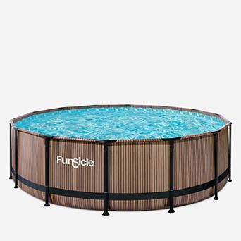 Funsicle 16 ft Oasis Designer Pool - Natural Teak