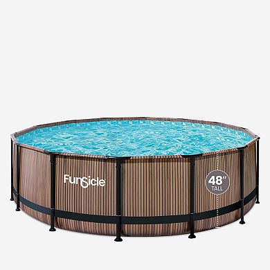Funsicle 16 ft Oasis Designer Pool - Natural Teak