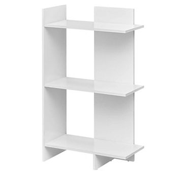 Costway 3 tier Wooden Bookshelf, Free Standing Open Storage Shelf with Anti-Tipping Kit