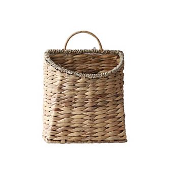 Woven Hanging Basket Water Hyacinth Wall Wicker Handmade Garden Farmhouse Home Seagrass Mouth