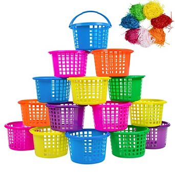 Easter Basket with Handles for Egg Hunt Party Favors 18 pc