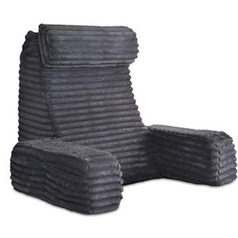 22" XL Bed Sitting Pillow with Built-in Arms for Reading, Watching TV, Gaming, and Relaxing