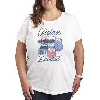 Plus Size Relax With A Docktails Graphic Tee