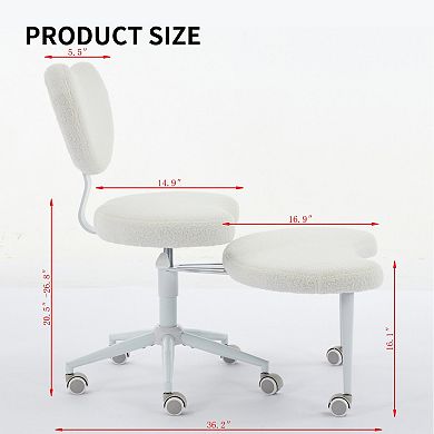 Homy Casa Curvia Plus Cross-Legged Office Chair with Swivel Footrest and Lumbar Support