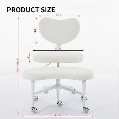 Homy Casa Curvia Plus Cross-Legged Office Chair with Swivel Footrest and Lumbar Support