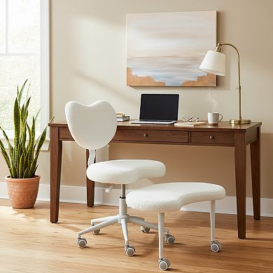 Homy Casa Curvia Plus Cross-Legged Office Chair with Swivel Footrest and Lumbar Support