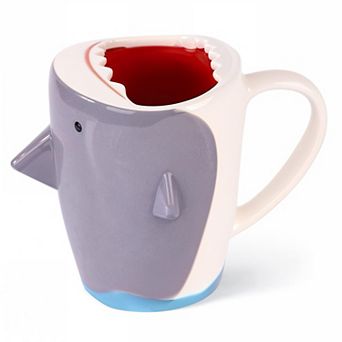 Funny 3D Shark Ceramic Coffee Mug Novelty Cup 13.5 Oz