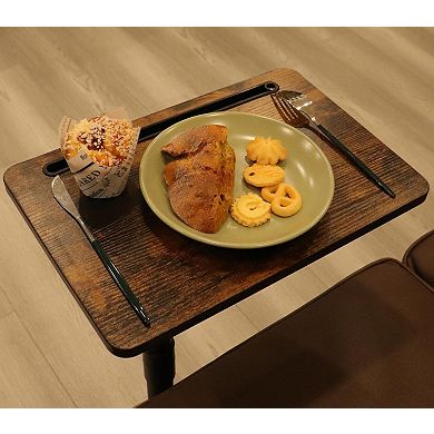 Sofa Armrest Tray Table 360° Swivel Height Adjustable