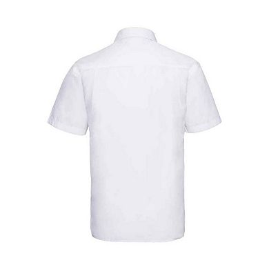 Russell Collection Mens Poplin Easy-Care Shirt