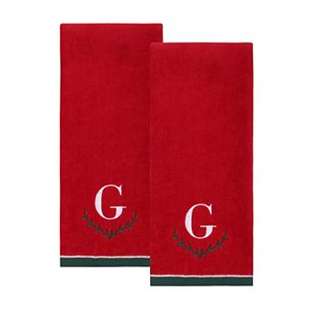 St. Nicholas Square® Monogram Hand Towel 2-Pack Set