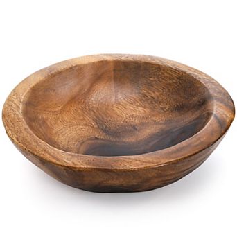 Handcrafted Walnut Wood Fruit Bowl 9.4" Diameter x 2.5" Height for Home Decor