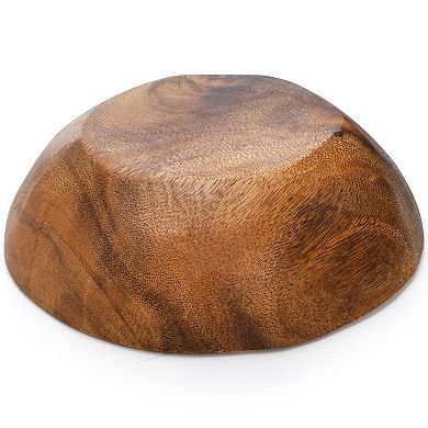 Handcrafted Walnut Wood Fruit Bowl 9.4" Diameter x 2.5" Height for Home Decor