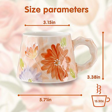Hand-painted Ceramic Mug Personalized Gift 13oz