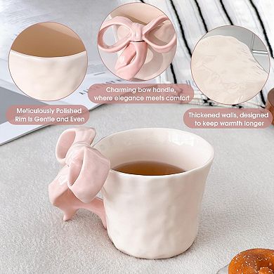 Bow Kawaii Ceramic Mug Coffee Mug Gift 14oz