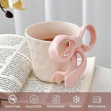 Bow Kawaii Ceramic Mug Coffee Mug Gift 14oz