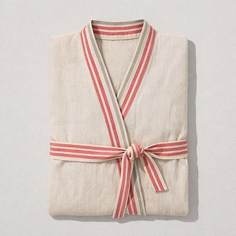 Lunara %100 Turkish Cotton Peshtamal Kimono Style Robe