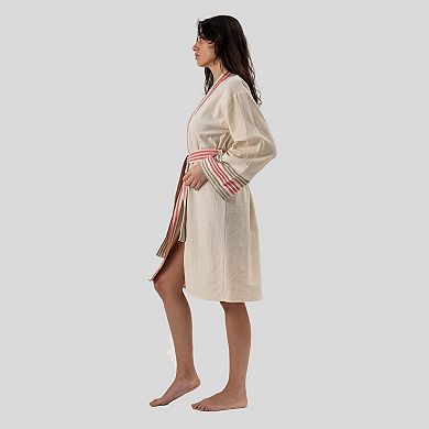 Lunara %100 Turkish Cotton Peshtamal Kimono Style Robe