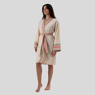 Lunara %100 Turkish Cotton Peshtamal Kimono Style Robe