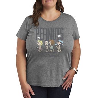 Plus Size Peanuts Girl Summer Graphic Tee