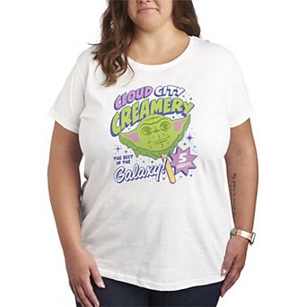 Plus Size Star Wars "Cloud City Creamery" Yoda Ice Cream Graphic Tee