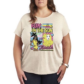 Plus Size Barbie Fun In The Sun Florida Graphic Tee