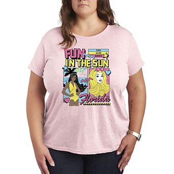 Plus Size Barbie Fun In The Sun Florida Graphic Tee