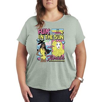 Plus Size Barbie Fun In The Sun Florida Graphic Tee