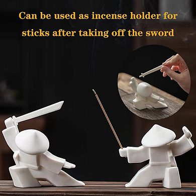 Samurai Warrior Decor Incense Holder: Decorative Figurine for Home, Office, Kids' Room