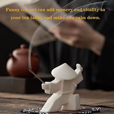 Samurai Warrior Decor Incense Holder: Decorative Figurine for Home, Office, Kids' Room