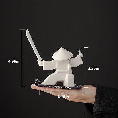 Samurai Warrior Decor Incense Holder: Decorative Figurine for Home, Office, Kids' Room