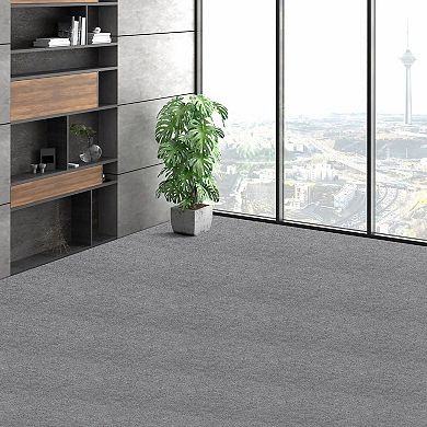 Square Carpet Tile Flooring for Apartments, Offices, and Small Rooms, 9 Pack
