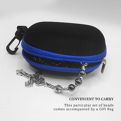 Hematite Rosary Baptism First Communion Gift