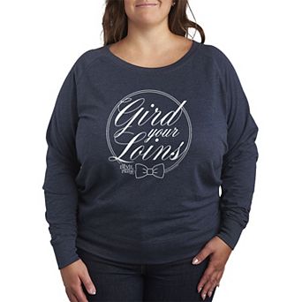 Plus Size The Devil Wears Prada Gird Your Loins French Terry Long Sleeve Tee