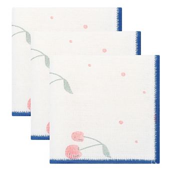 Reusable Swedish Kitchen Dish Cloths, 3 Pack Cute Patterned Towels Quick Dry Kitchen Rags 12"x12"