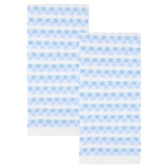 Checkered Plaid Cotton Hand Towel 29x13 in 3D Jacquard Soft Absorbent Towel for Home