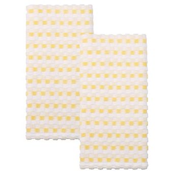 Checkered Plaid Cotton Hand Towel 29x13 in 3D Jacquard Soft Absorbent Towel for Home