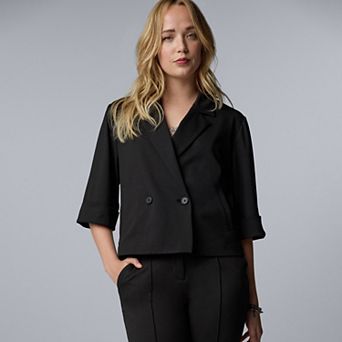 Women's Simply Vera Vera Wang Relaxed Double Breasted Blazer